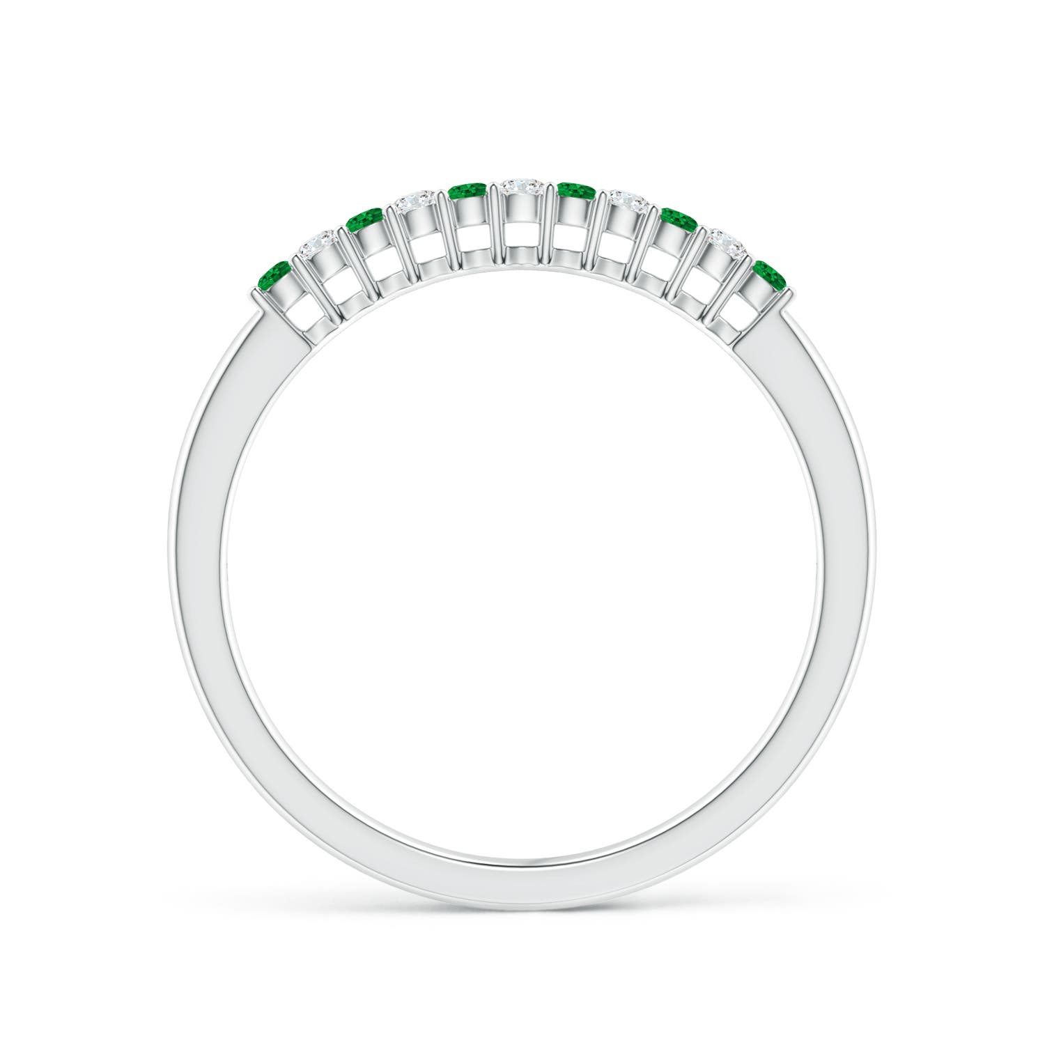 AAAA - Emerald / 0.18 CT / 14 KT White Gold