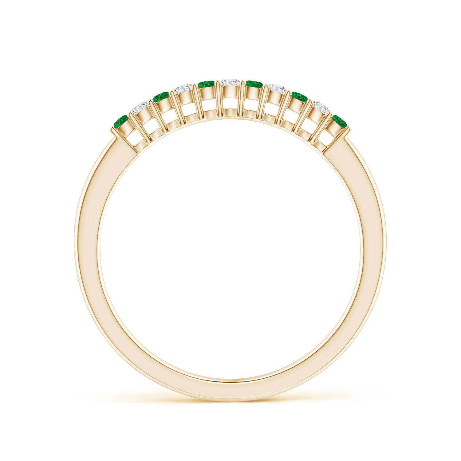 AAAA - Emerald / 0.18 CT / 14 KT Yellow Gold