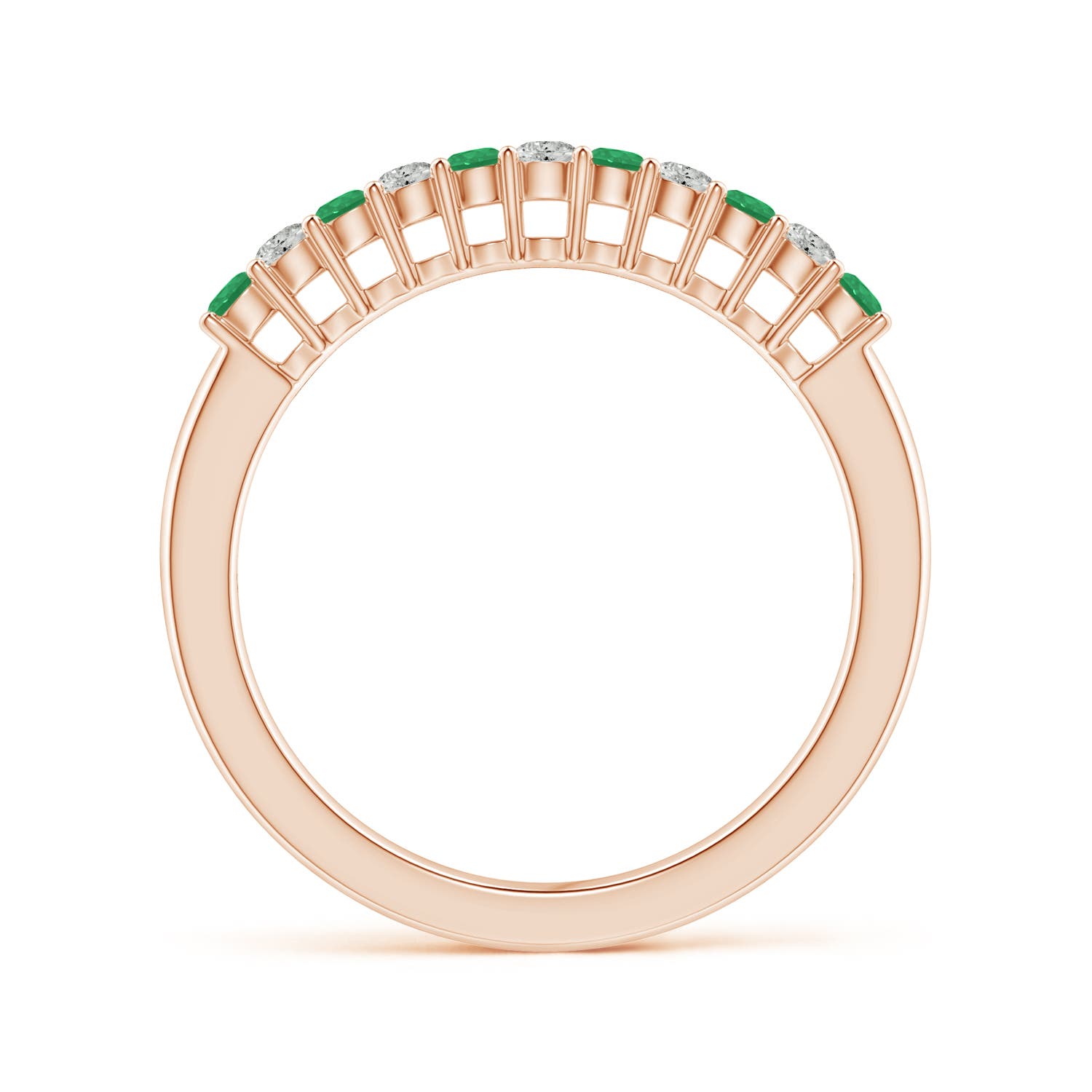 A - Emerald / 0.45 CT / 14 KT Rose Gold