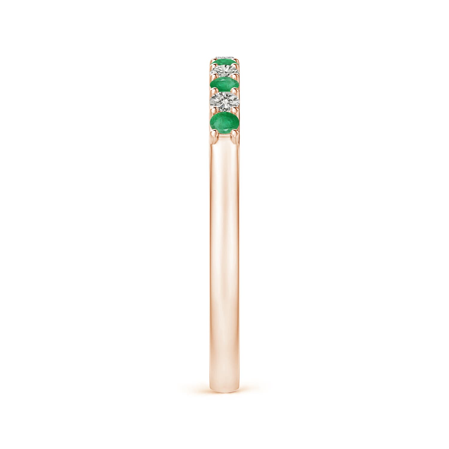 A - Emerald / 0.45 CT / 14 KT Rose Gold