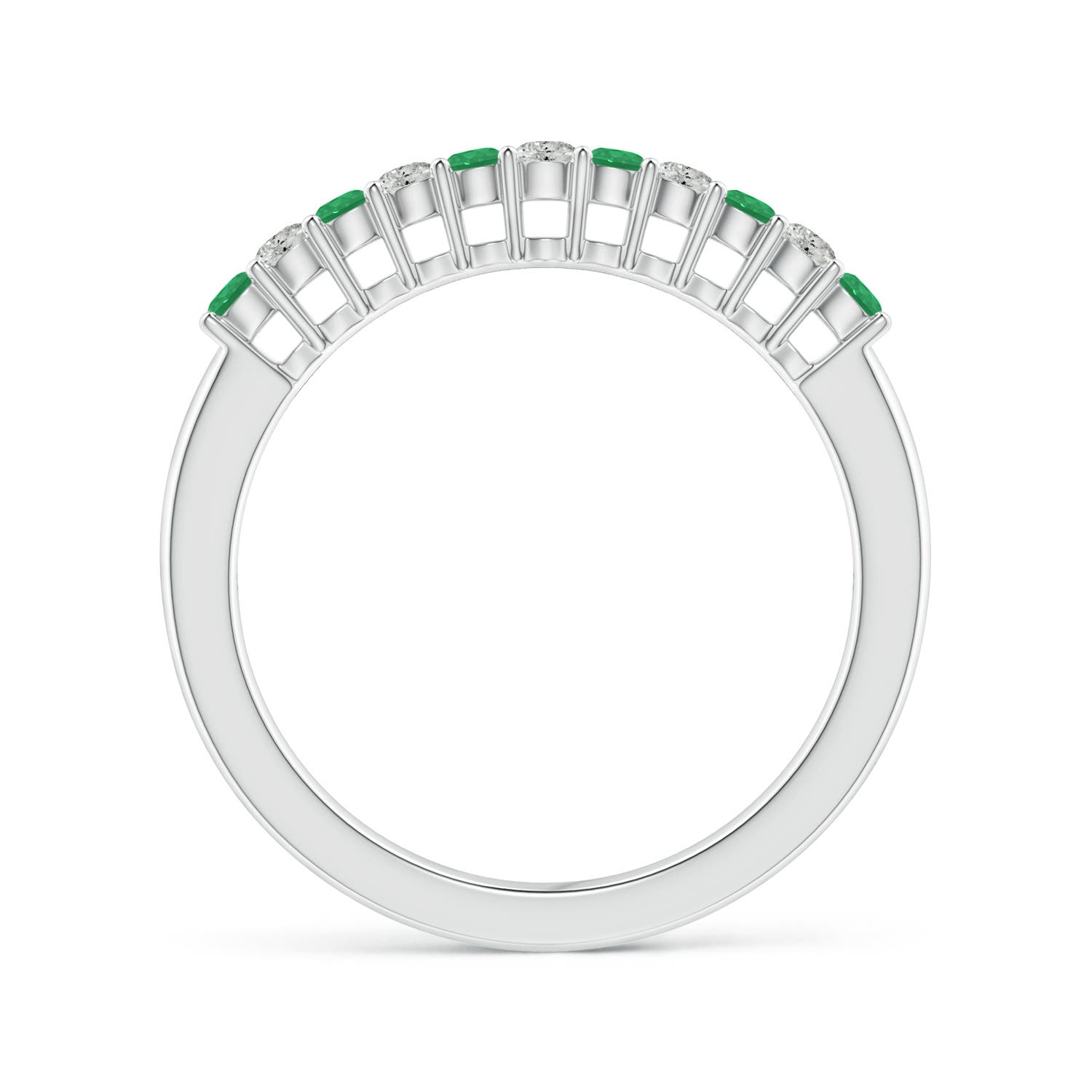 A - Emerald / 0.45 CT / 14 KT White Gold