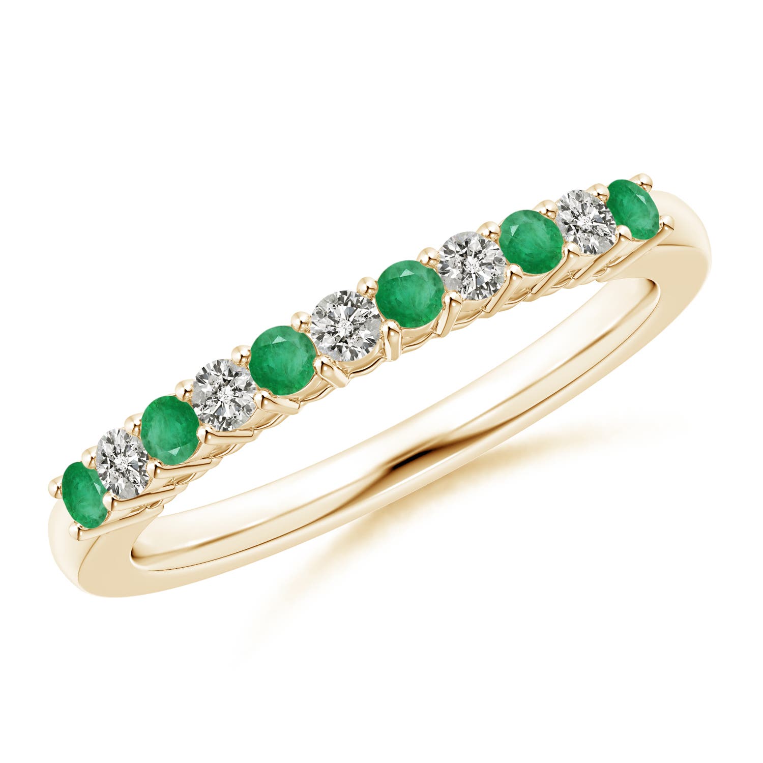 A - Emerald / 0.45 CT / 14 KT Yellow Gold