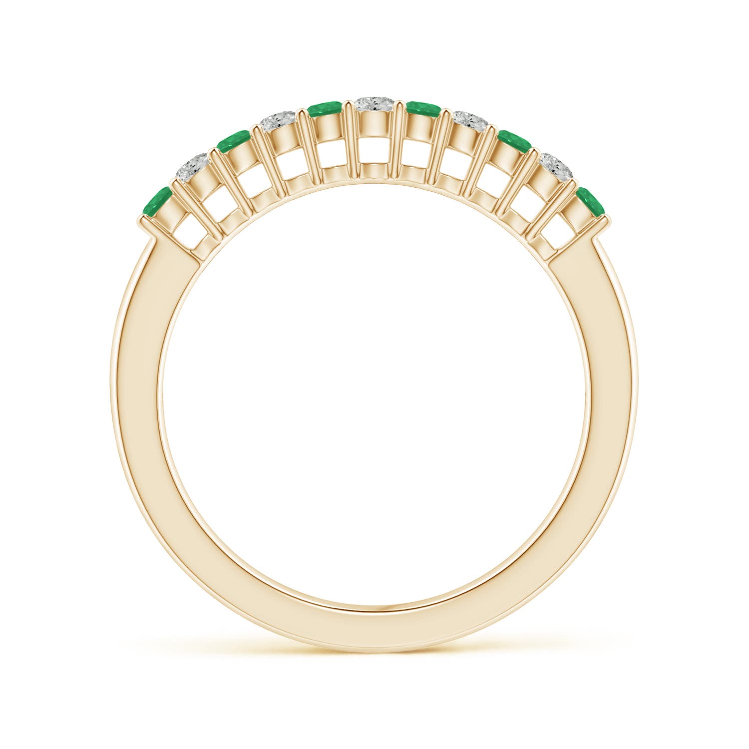 A - Emerald / 0.45 CT / 14 KT Yellow Gold