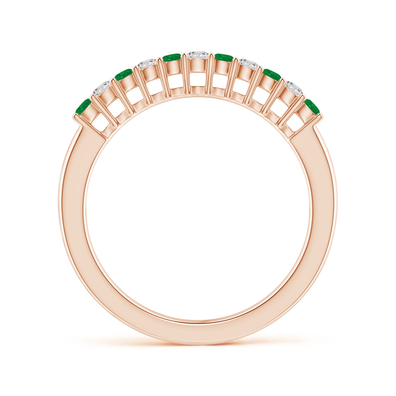 AA - Emerald / 0.45 CT / 14 KT Rose Gold