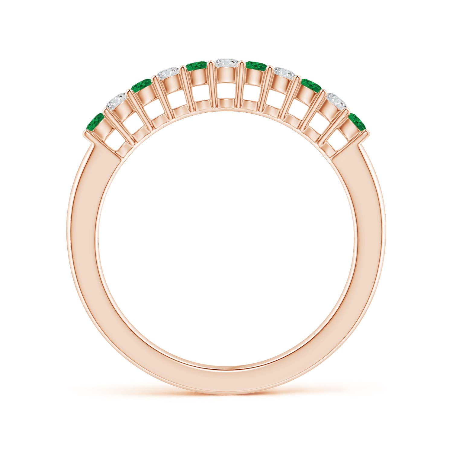 AAA - Emerald / 0.45 CT / 14 KT Rose Gold