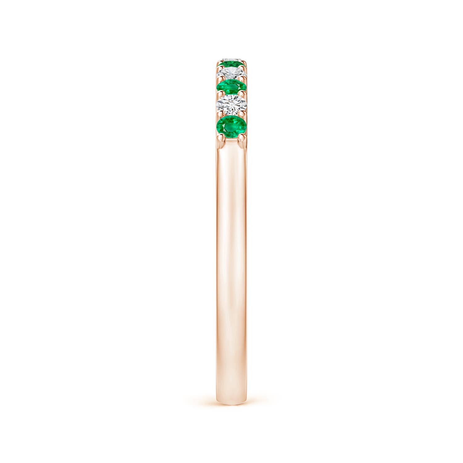 AAA - Emerald / 0.45 CT / 14 KT Rose Gold