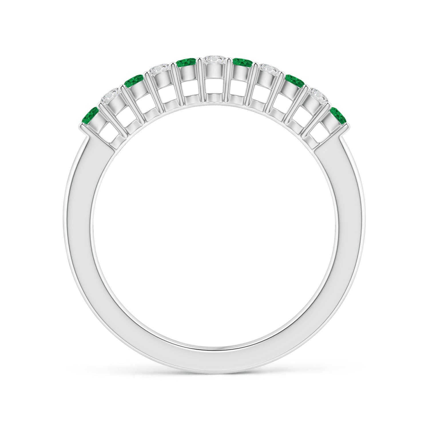 AAA - Emerald / 0.45 CT / 14 KT White Gold