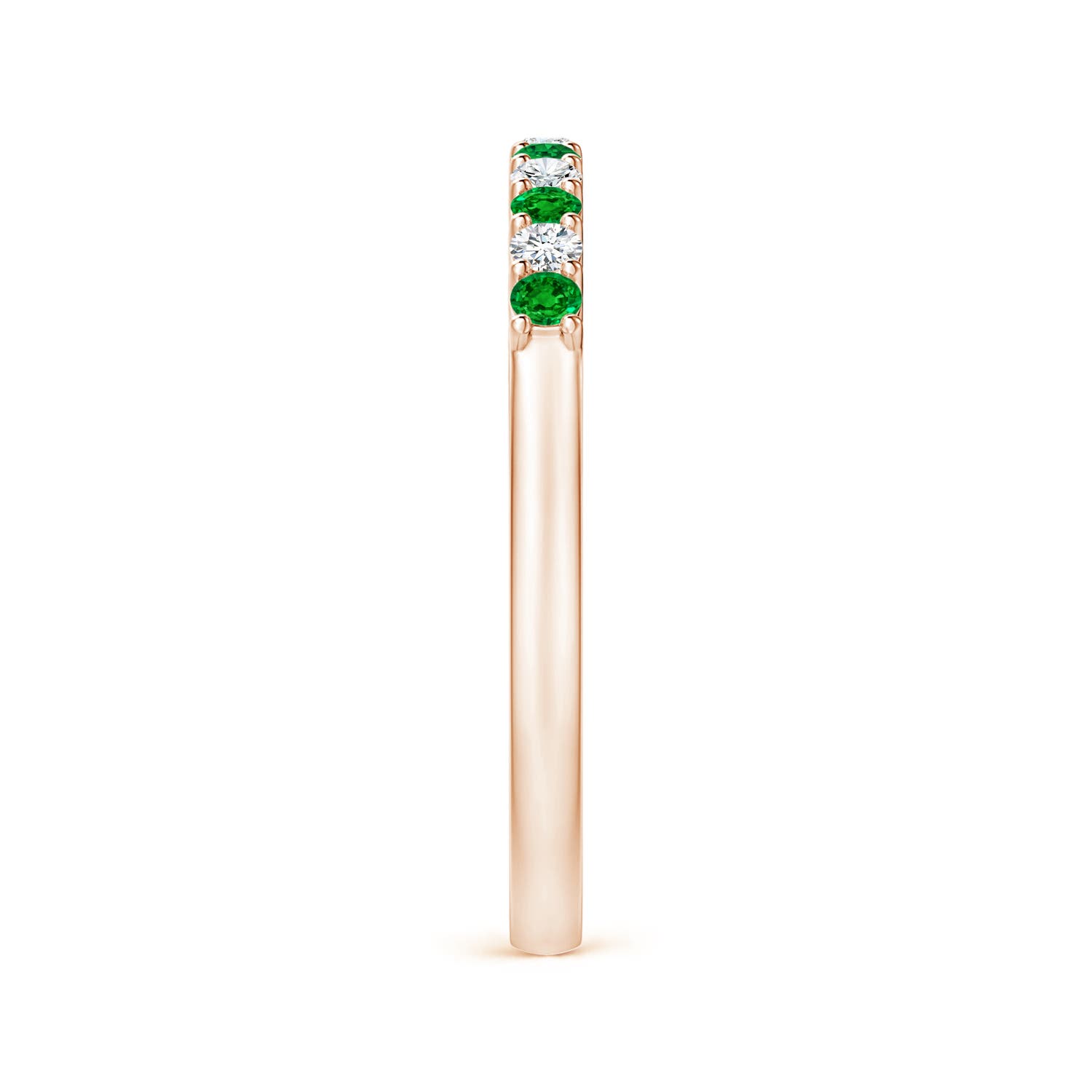 AAAA - Emerald / 0.45 CT / 14 KT Rose Gold