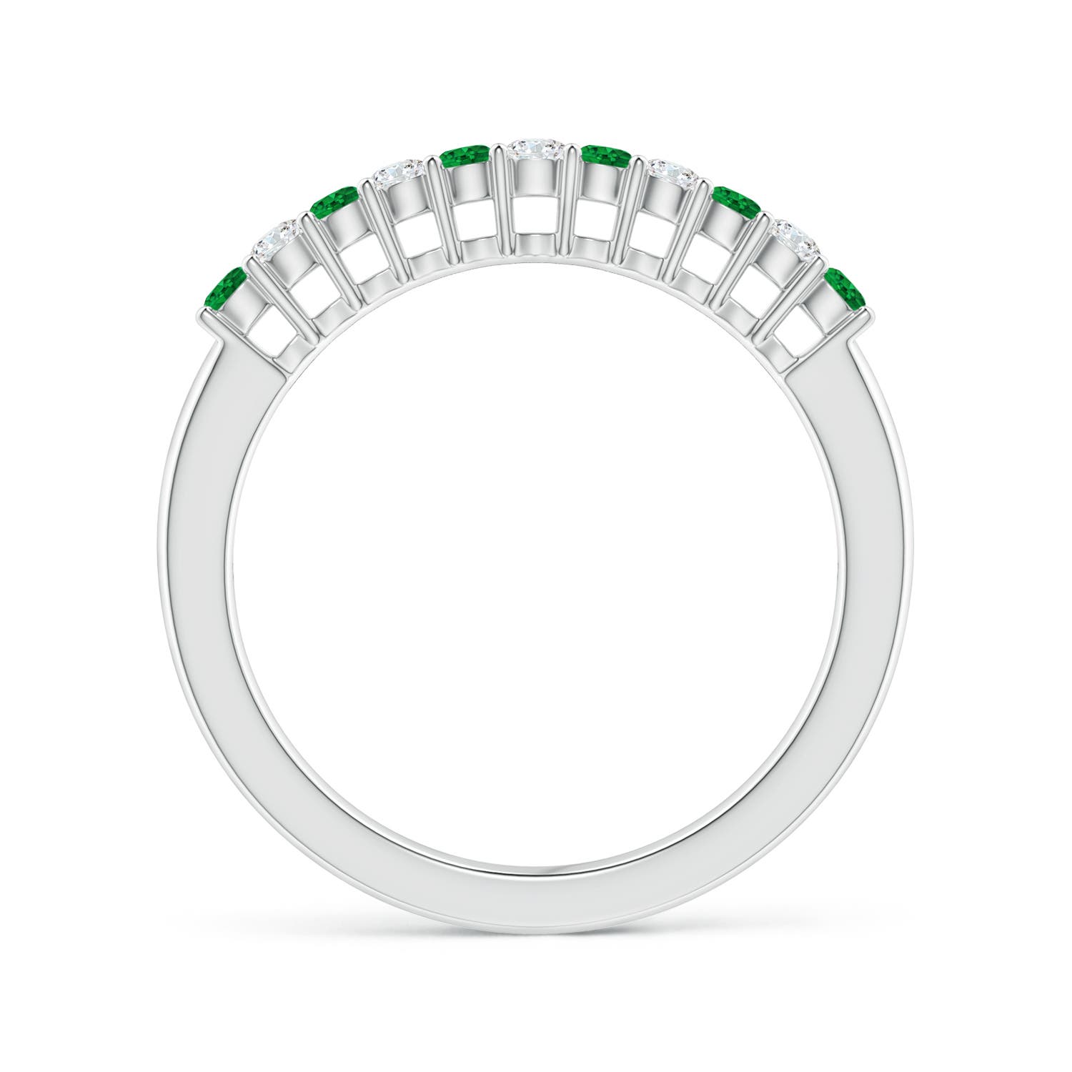 AAAA - Emerald / 0.45 CT / 14 KT White Gold