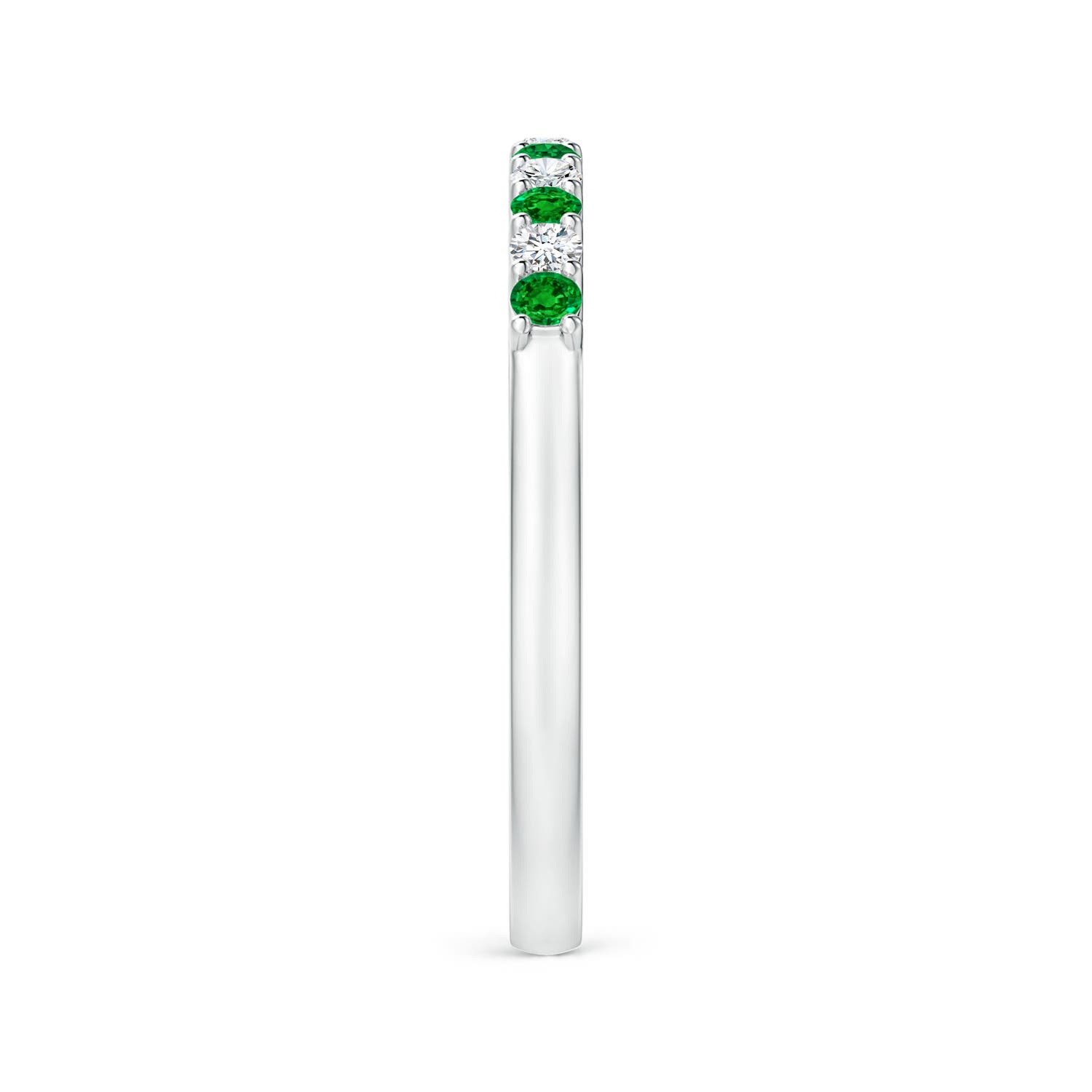 AAAA - Emerald / 0.45 CT / 14 KT White Gold