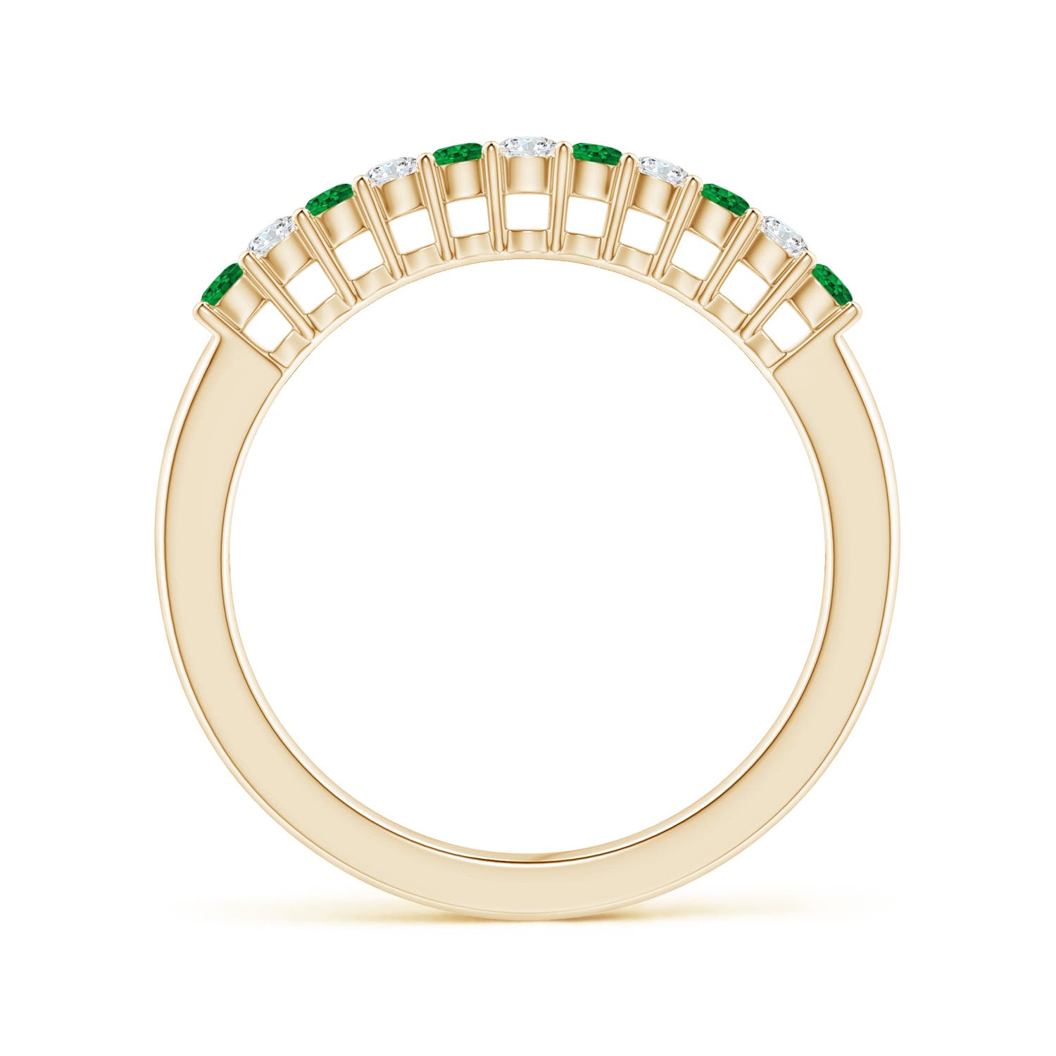 AAAA - Emerald / 0.45 CT / 14 KT Yellow Gold