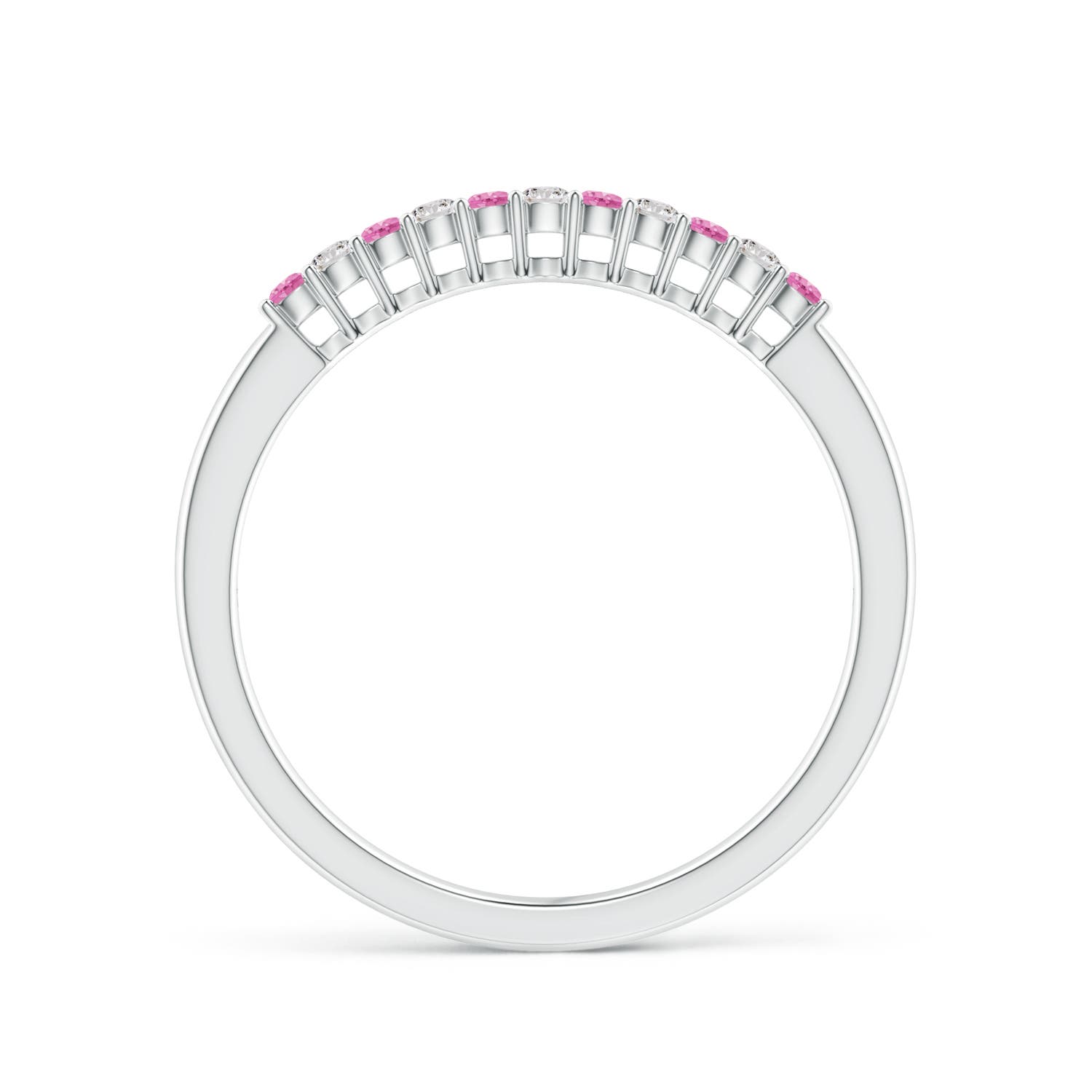 AA - Pink Sapphire / 0.17 CT / 14 KT White Gold