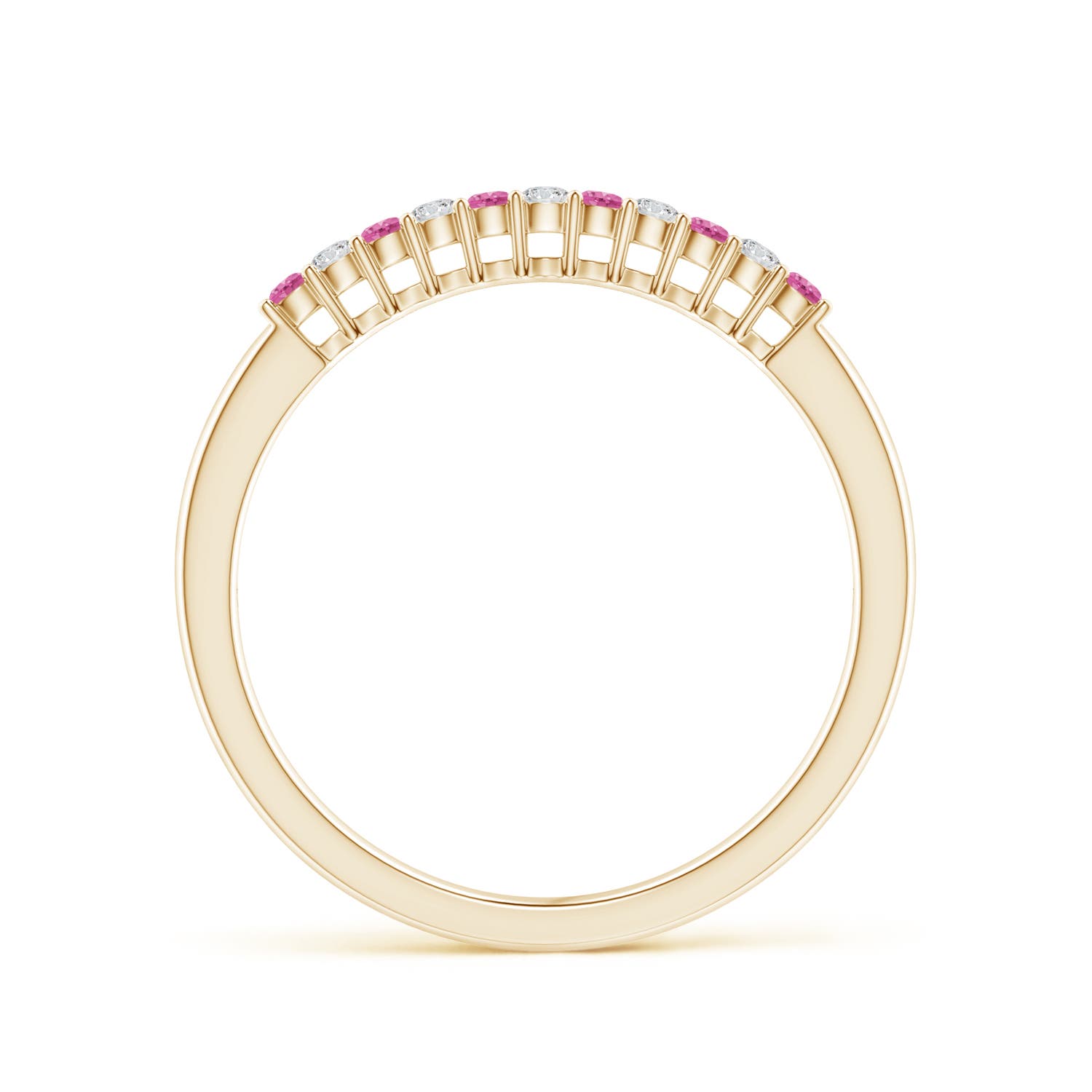 AAA - Pink Sapphire / 0.17 CT / 14 KT Yellow Gold