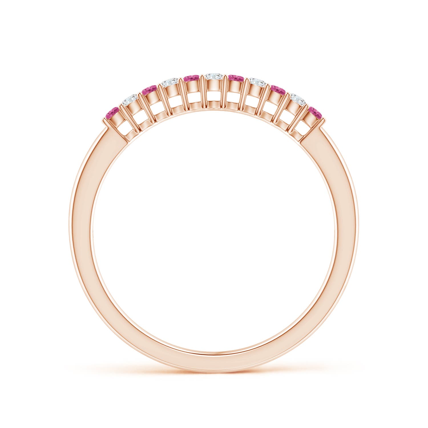 AAAA - Pink Sapphire / 0.17 CT / 14 KT Rose Gold