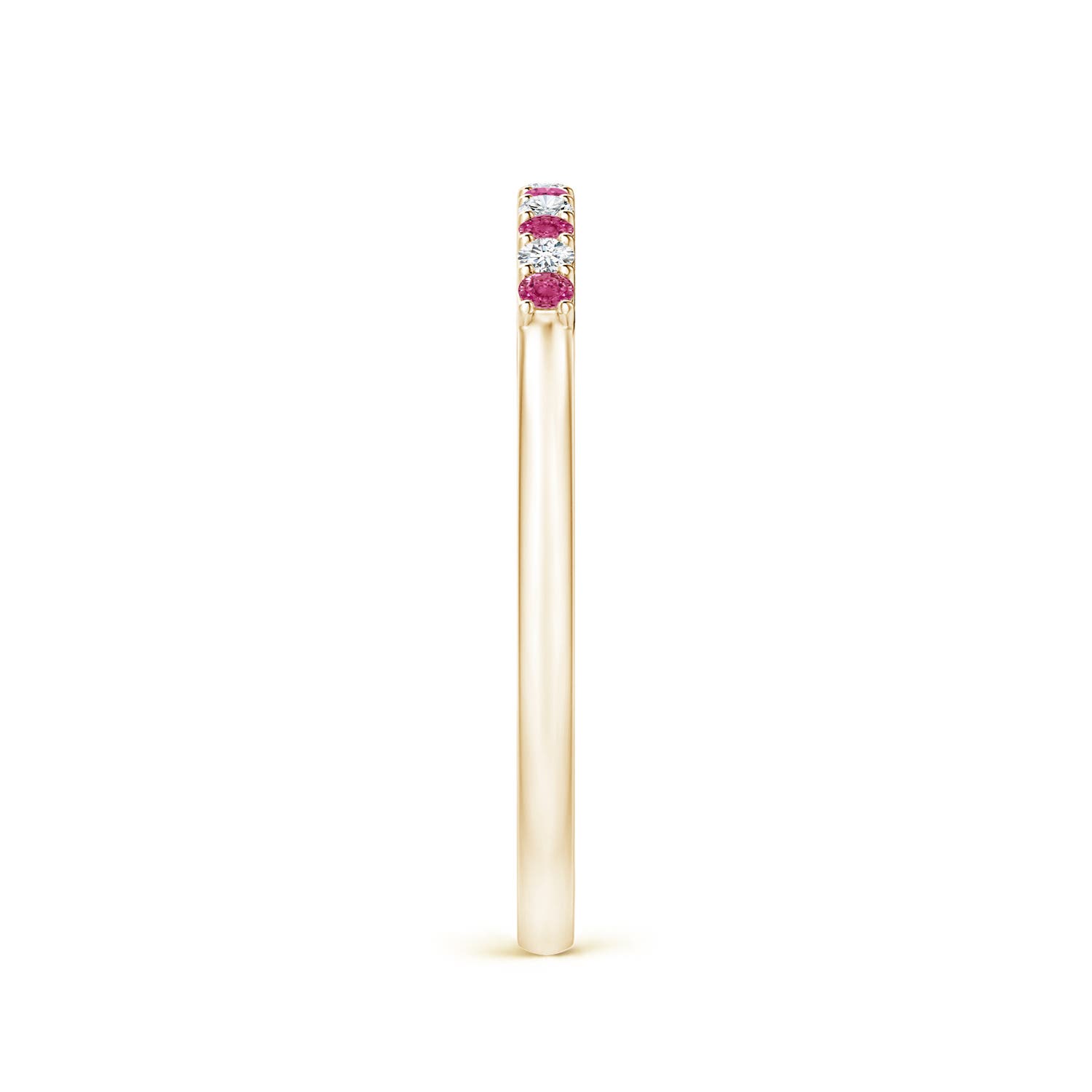 AAAA - Pink Sapphire / 0.17 CT / 14 KT Yellow Gold