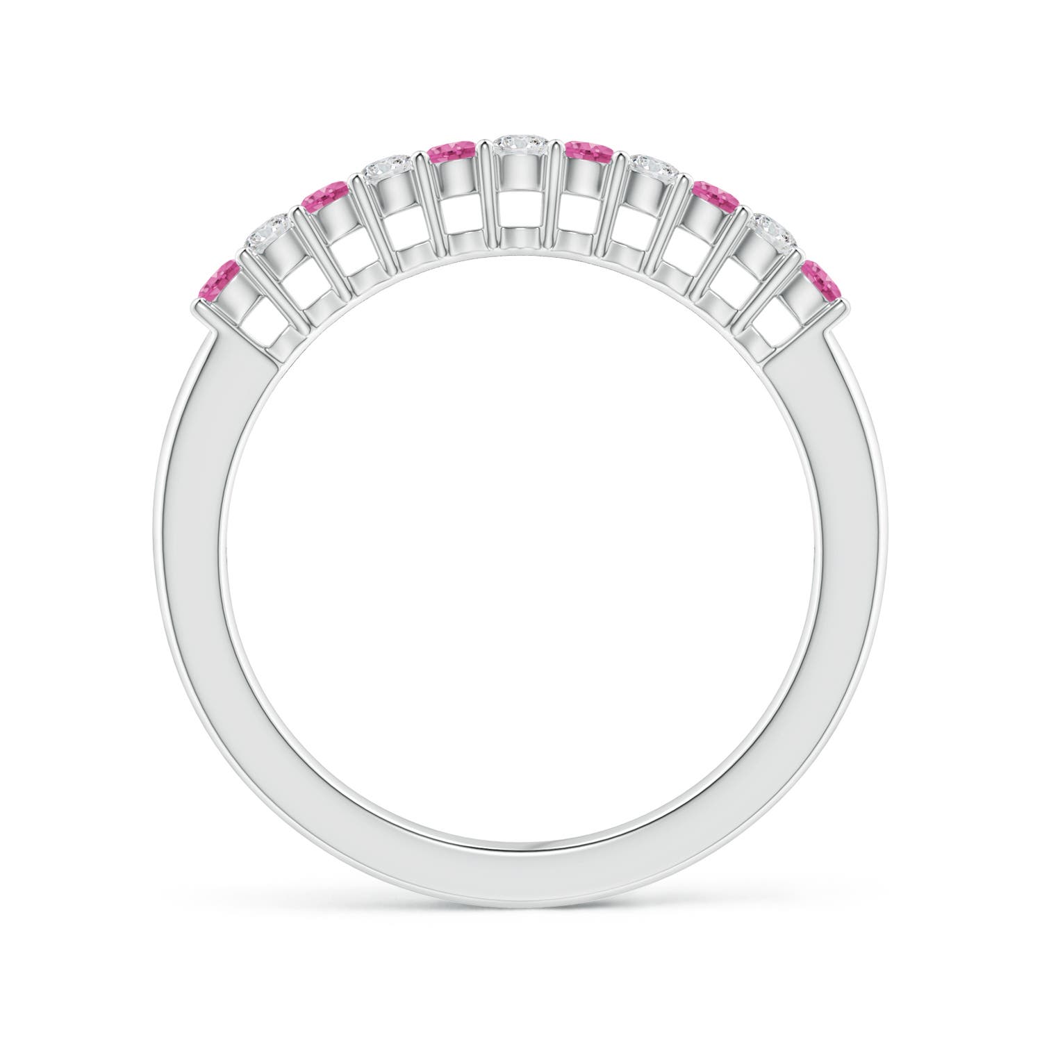 AAA - Pink Sapphire / 0.42 CT / 14 KT White Gold