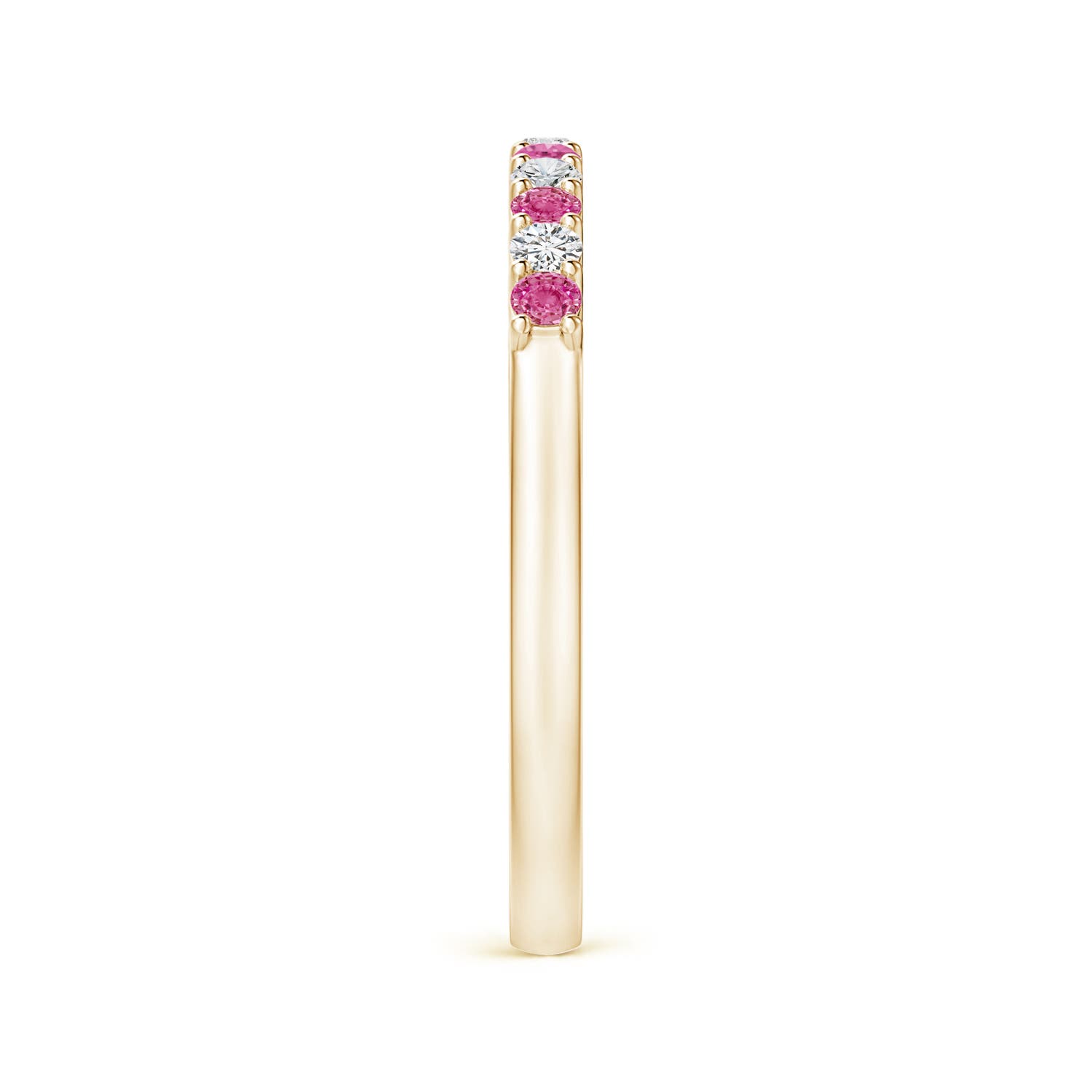 AAA - Pink Sapphire / 0.42 CT / 14 KT Yellow Gold