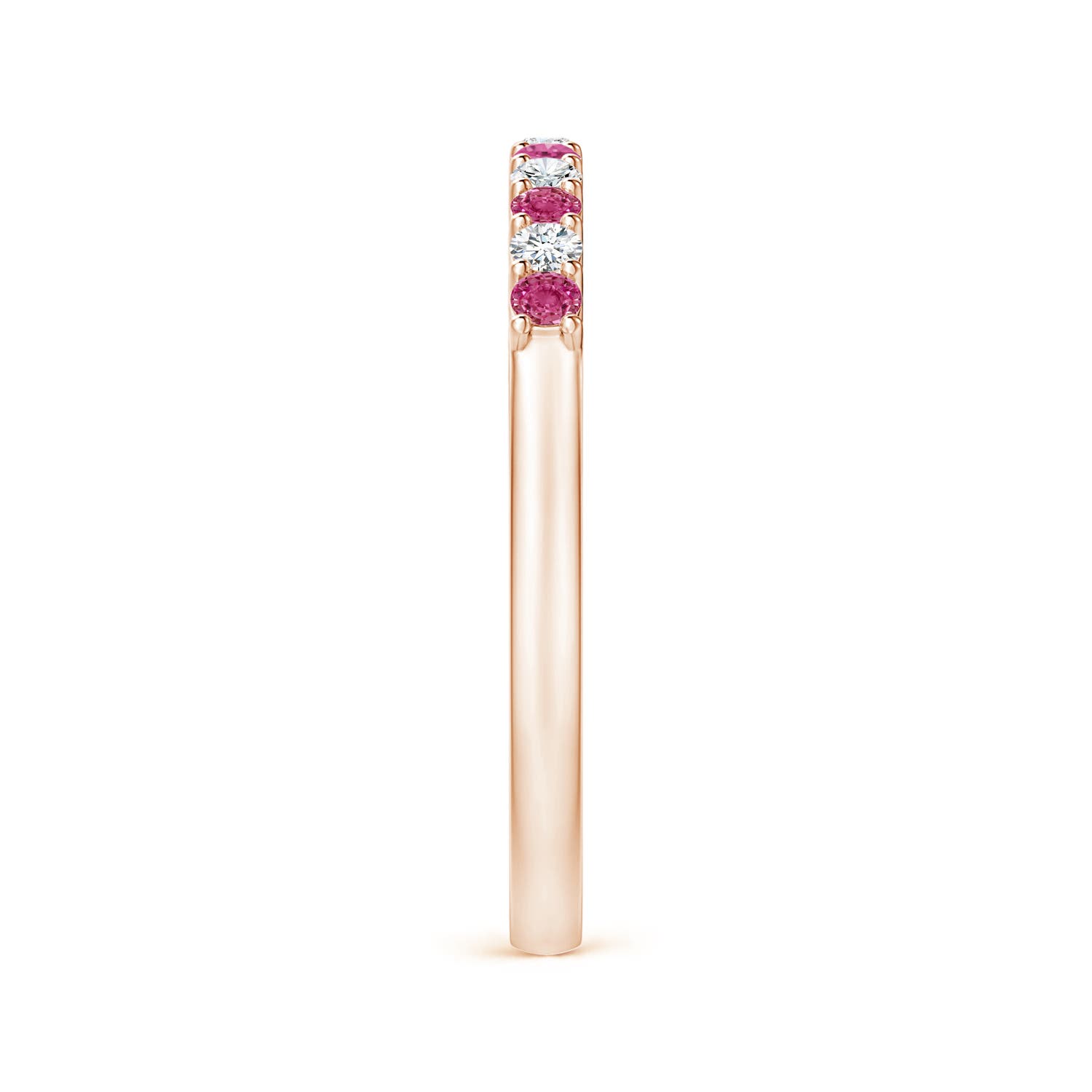 AAAA - Pink Sapphire / 0.42 CT / 14 KT Rose Gold