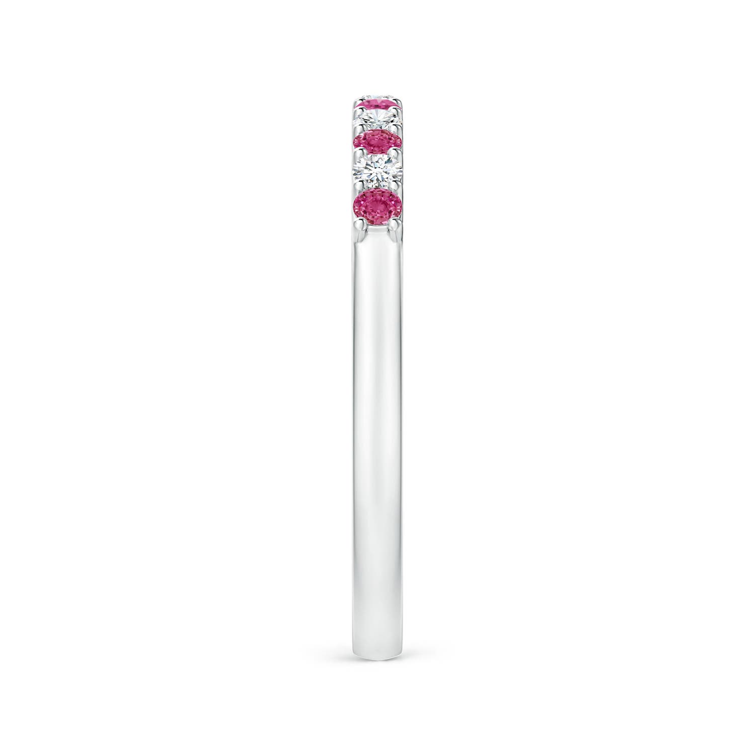 AAAA - Pink Sapphire / 0.42 CT / 14 KT White Gold