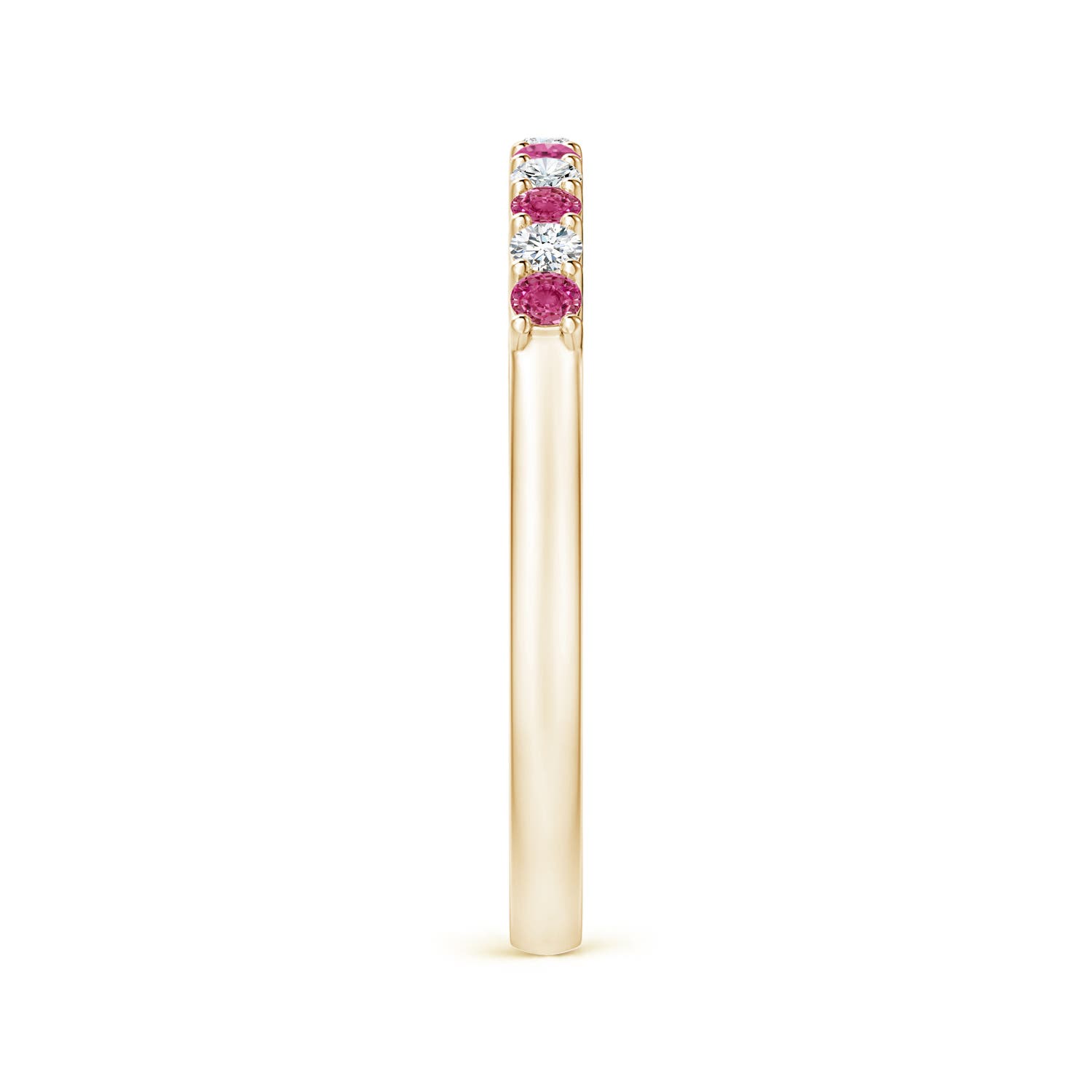 AAAA - Pink Sapphire / 0.42 CT / 14 KT Yellow Gold