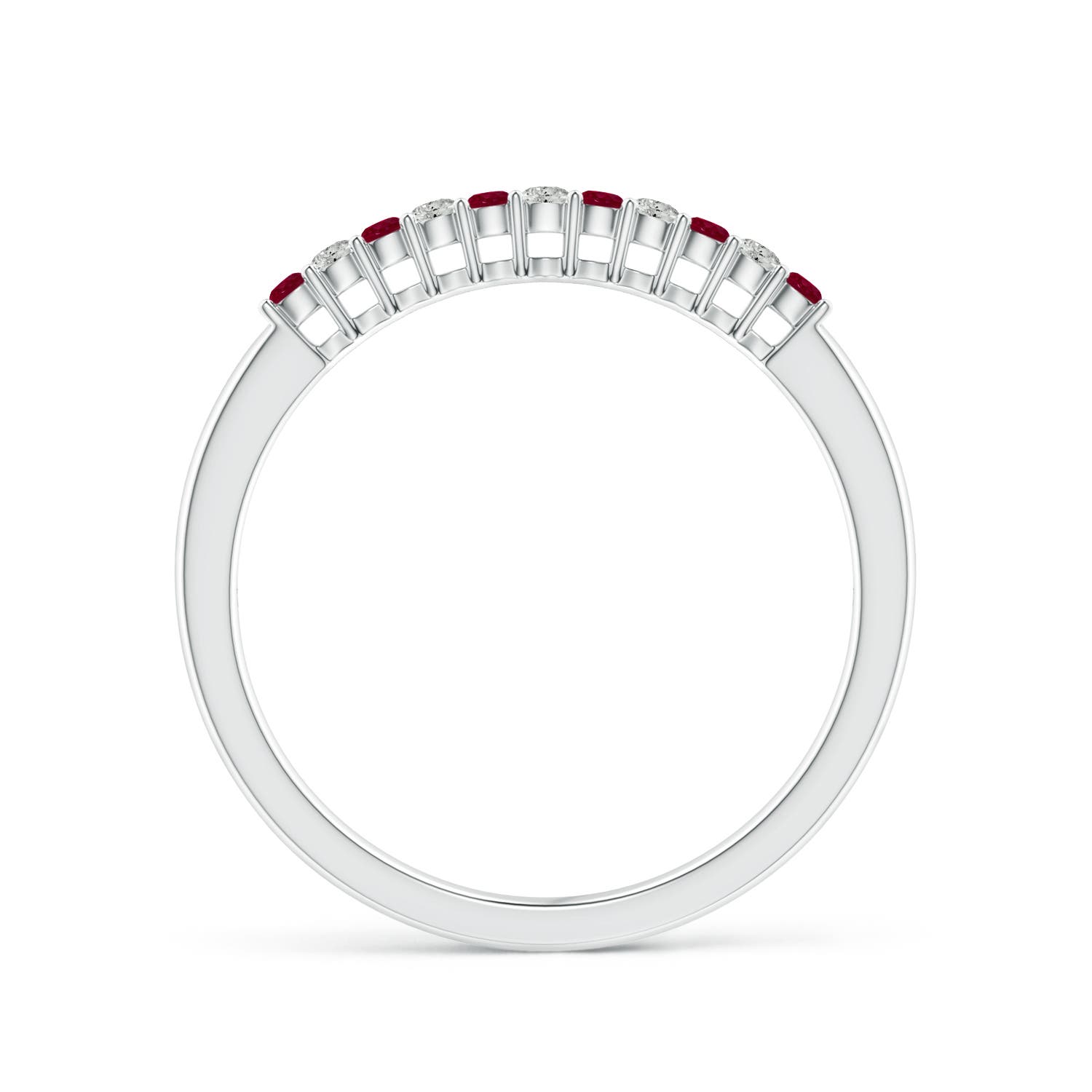 A - Ruby / 0.25 CT / 14 KT White Gold