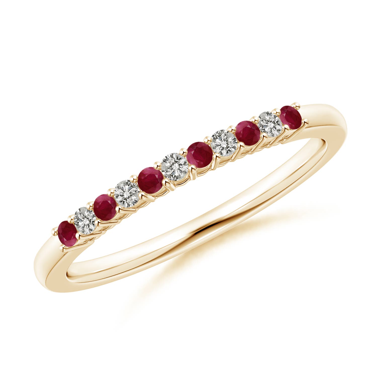 A - Ruby / 0.25 CT / 14 KT Yellow Gold