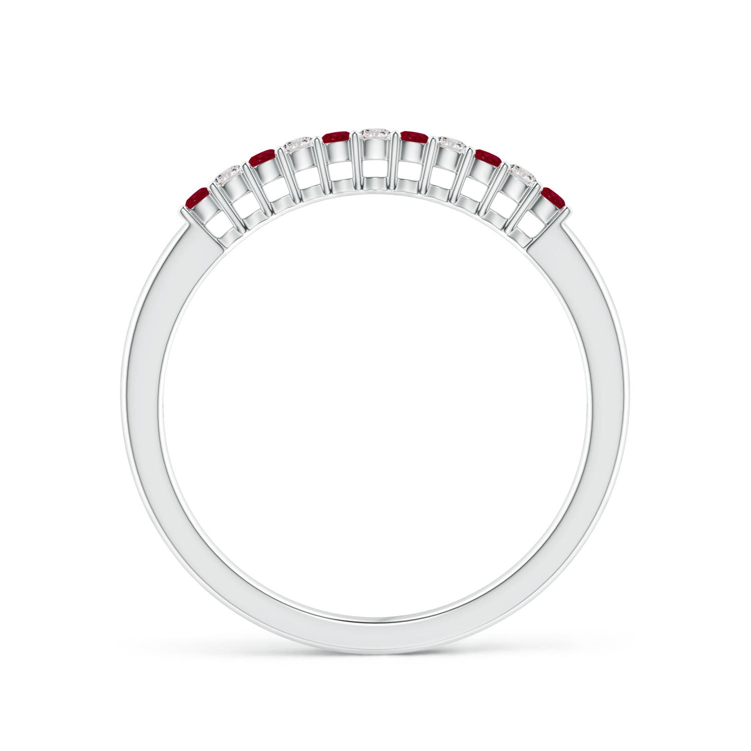 AA - Ruby / 0.25 CT / 14 KT White Gold