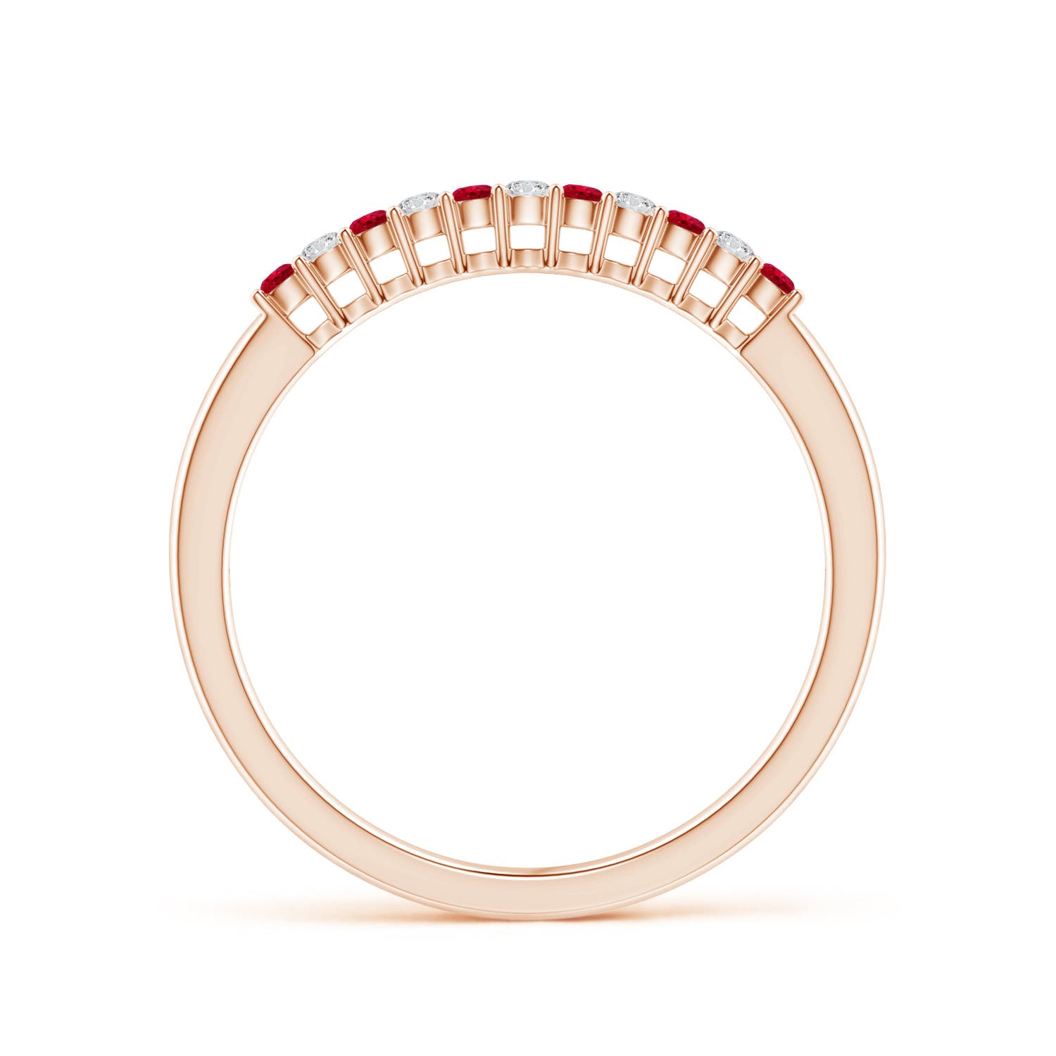 AAA - Ruby / 0.25 CT / 14 KT Rose Gold