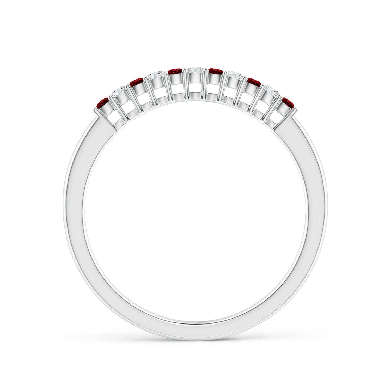 AAAA - Ruby / 0.25 CT / 14 KT White Gold