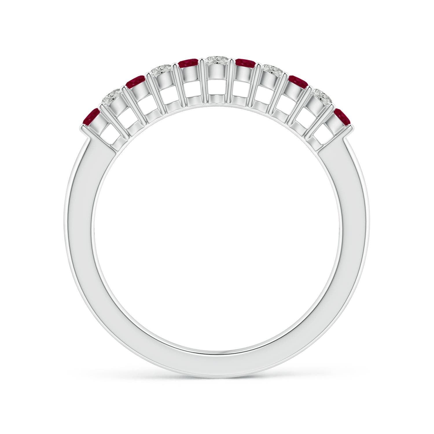 A - Ruby / 0.48 CT / 14 KT White Gold