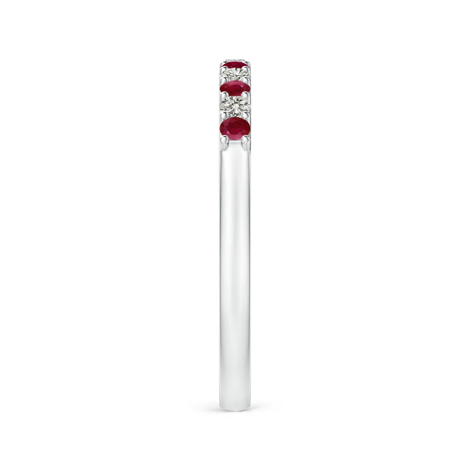 A - Ruby / 0.48 CT / 14 KT White Gold