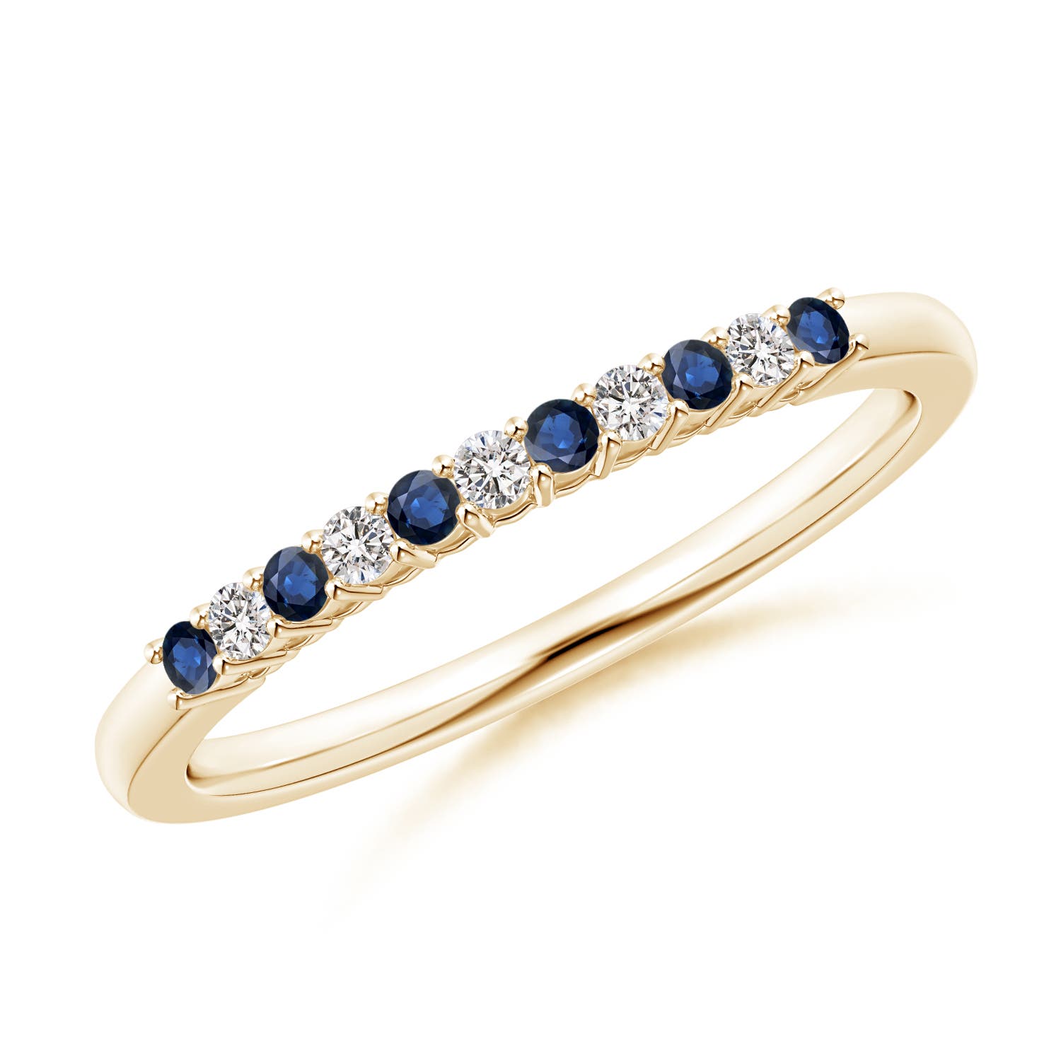 AA - Blue Sapphire / 0.19 CT / 14 KT Yellow Gold