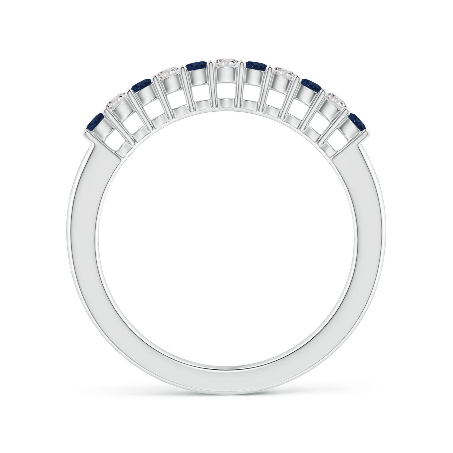 AA - Blue Sapphire / 0.48 CT / 14 KT White Gold