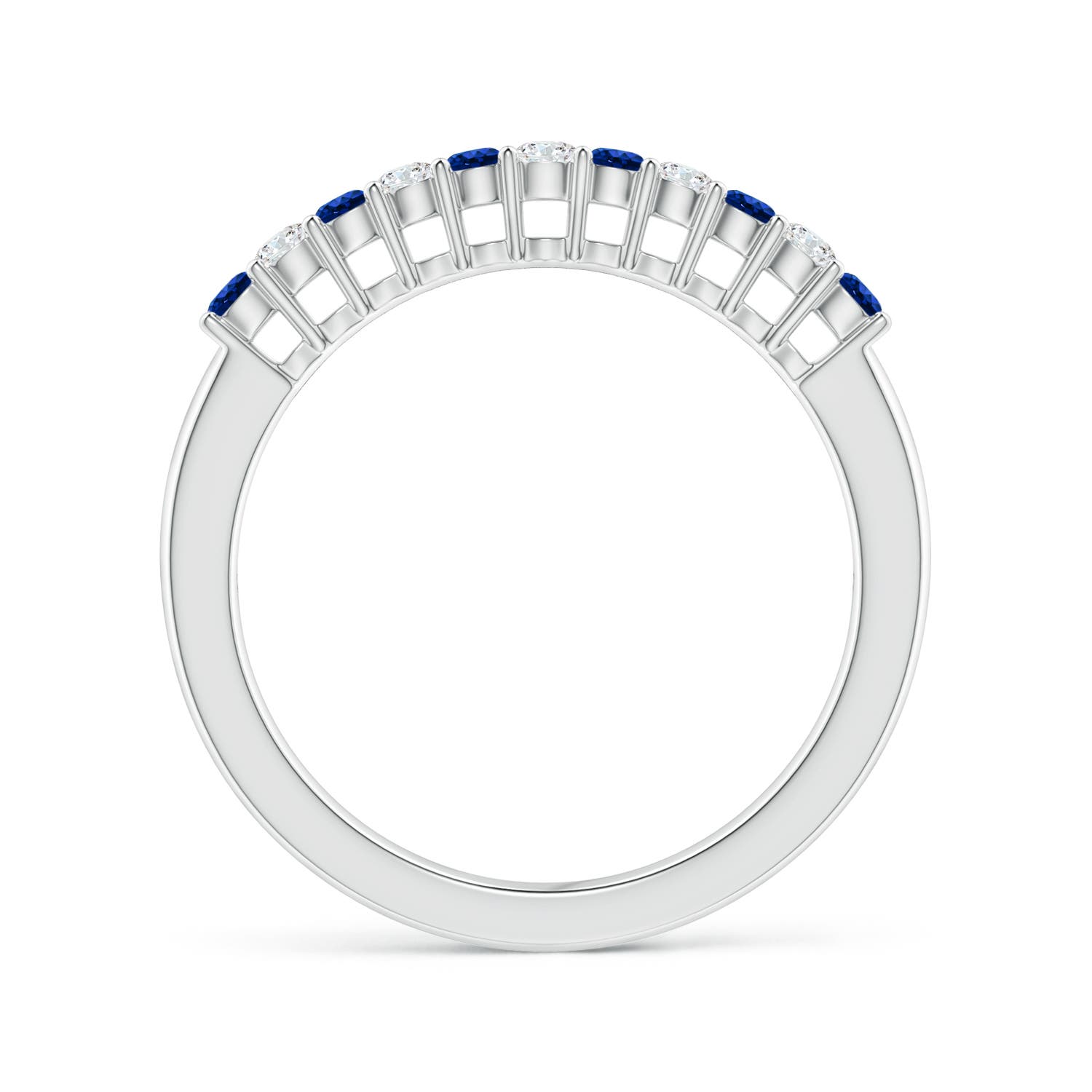 AAAA - Blue Sapphire / 0.48 CT / 14 KT White Gold