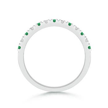 A - Emerald / 0.53 CT / 14 KT White Gold