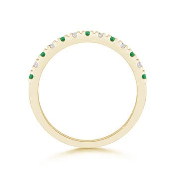 A - Emerald / 0.53 CT / 14 KT Yellow Gold