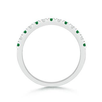 AAA - Emerald / 0.53 CT / 14 KT White Gold