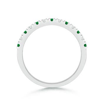 AAAA - Emerald / 0.53 CT / 14 KT White Gold