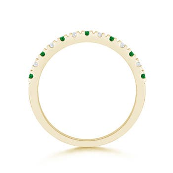 AAAA - Emerald / 0.53 CT / 14 KT Yellow Gold