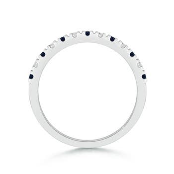 A - Blue Sapphire / 0.56 CT / 14 KT White Gold