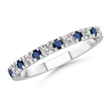 AA - Blue Sapphire / 0.56 CT / 14 KT White Gold