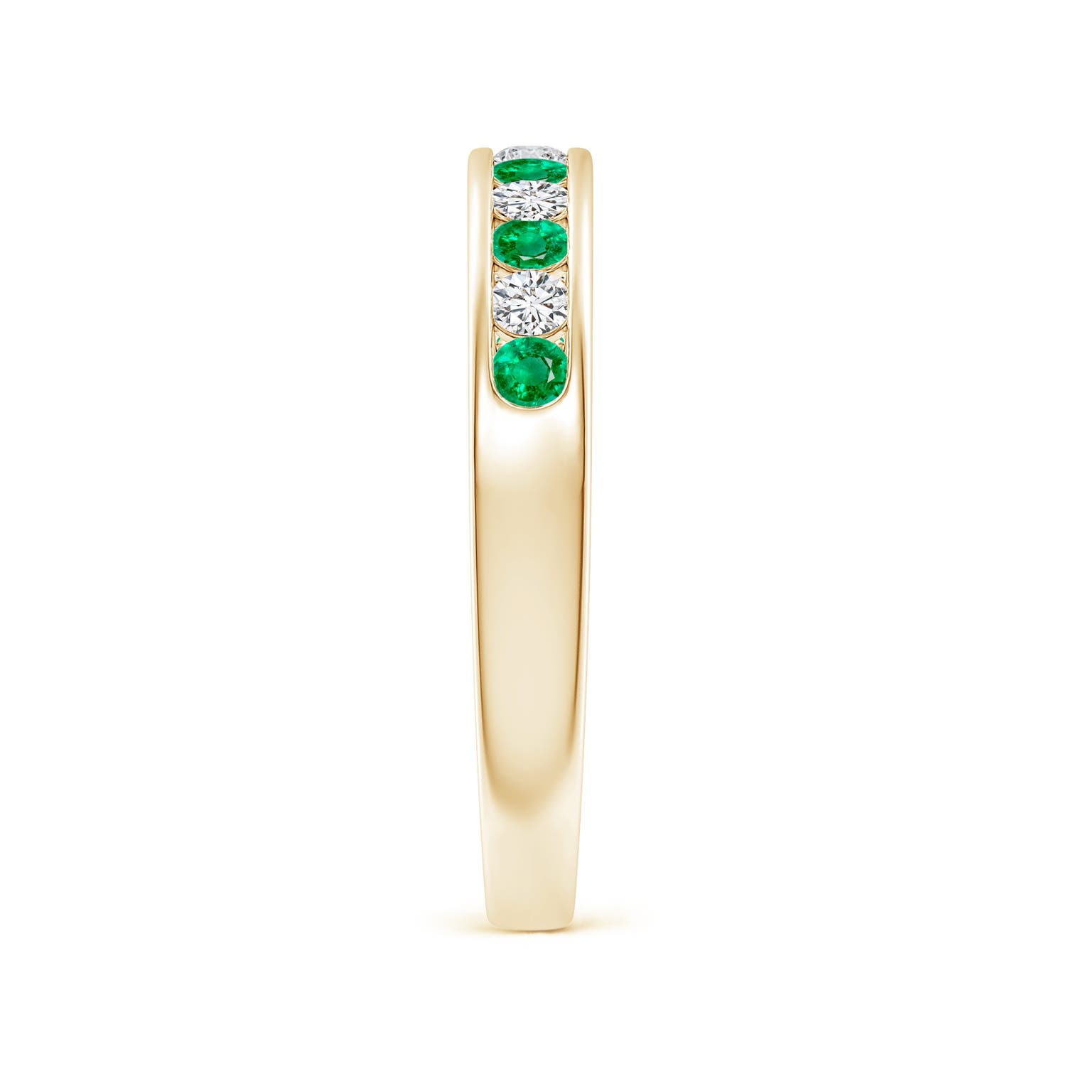 AAA - Emerald / 0.42 CT / 14 KT Yellow Gold