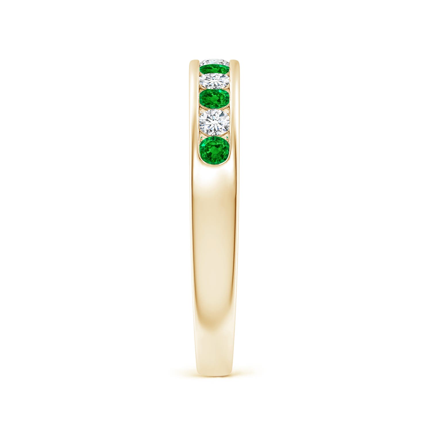 AAAA - Emerald / 0.42 CT / 14 KT Yellow Gold