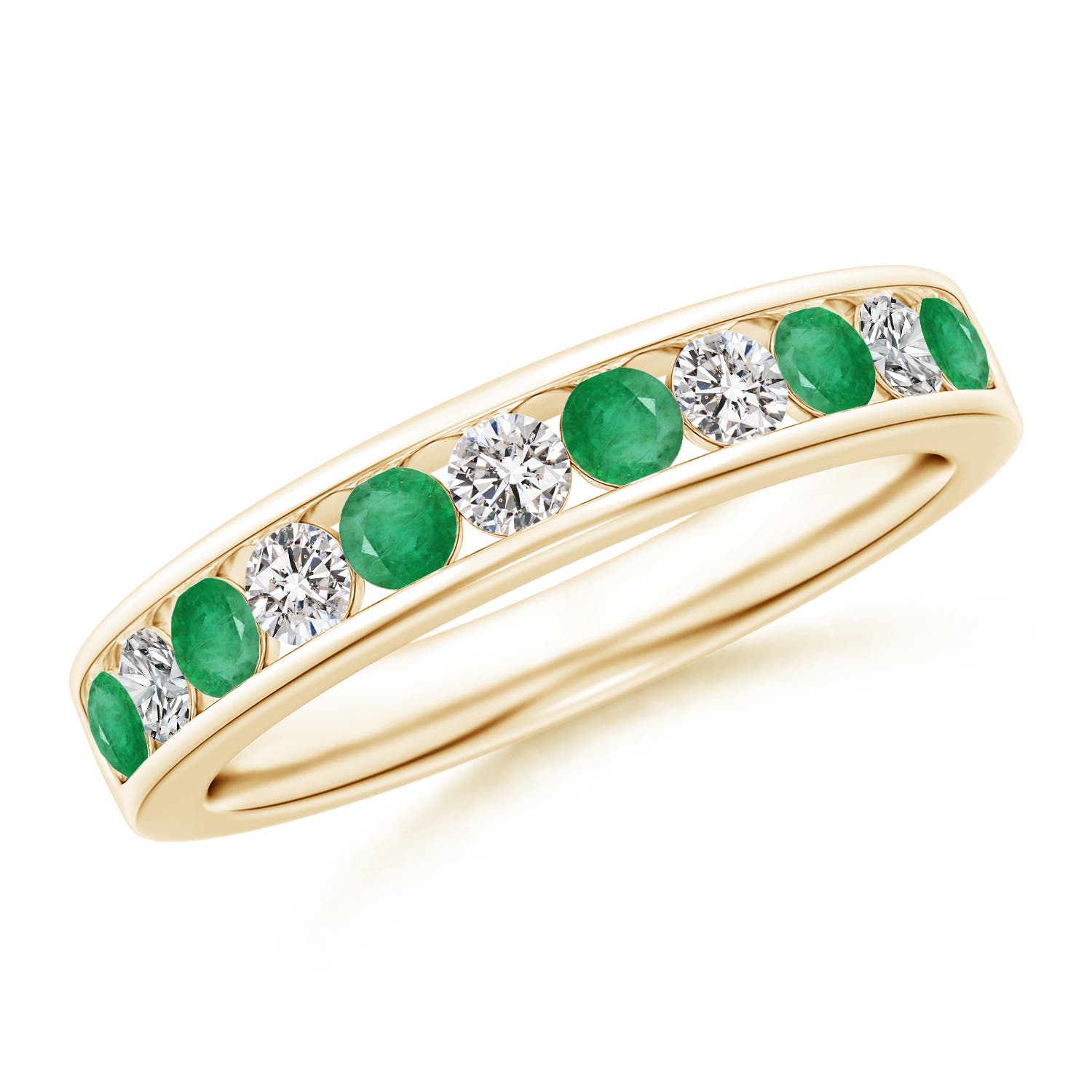 A - Emerald / 0.72 CT / 14 KT Yellow Gold