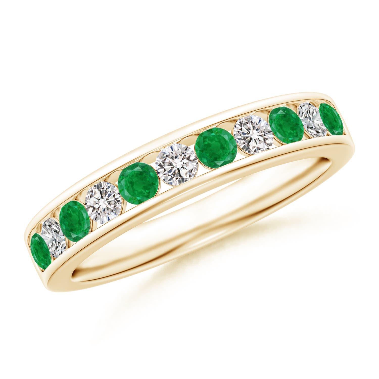 AA - Emerald / 0.72 CT / 14 KT Yellow Gold