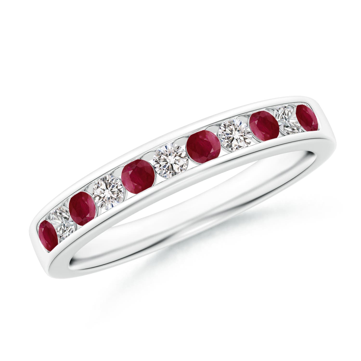 A - Ruby / 0.53 CT / 14 KT White Gold