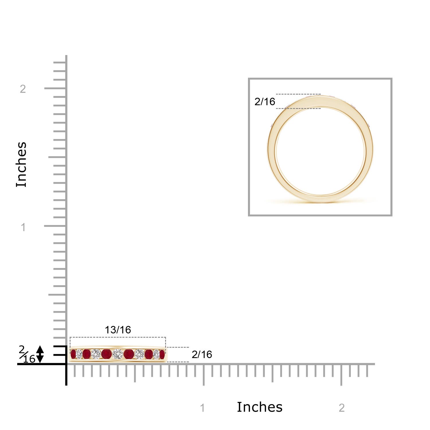 AA - Ruby / 0.53 CT / 14 KT Yellow Gold