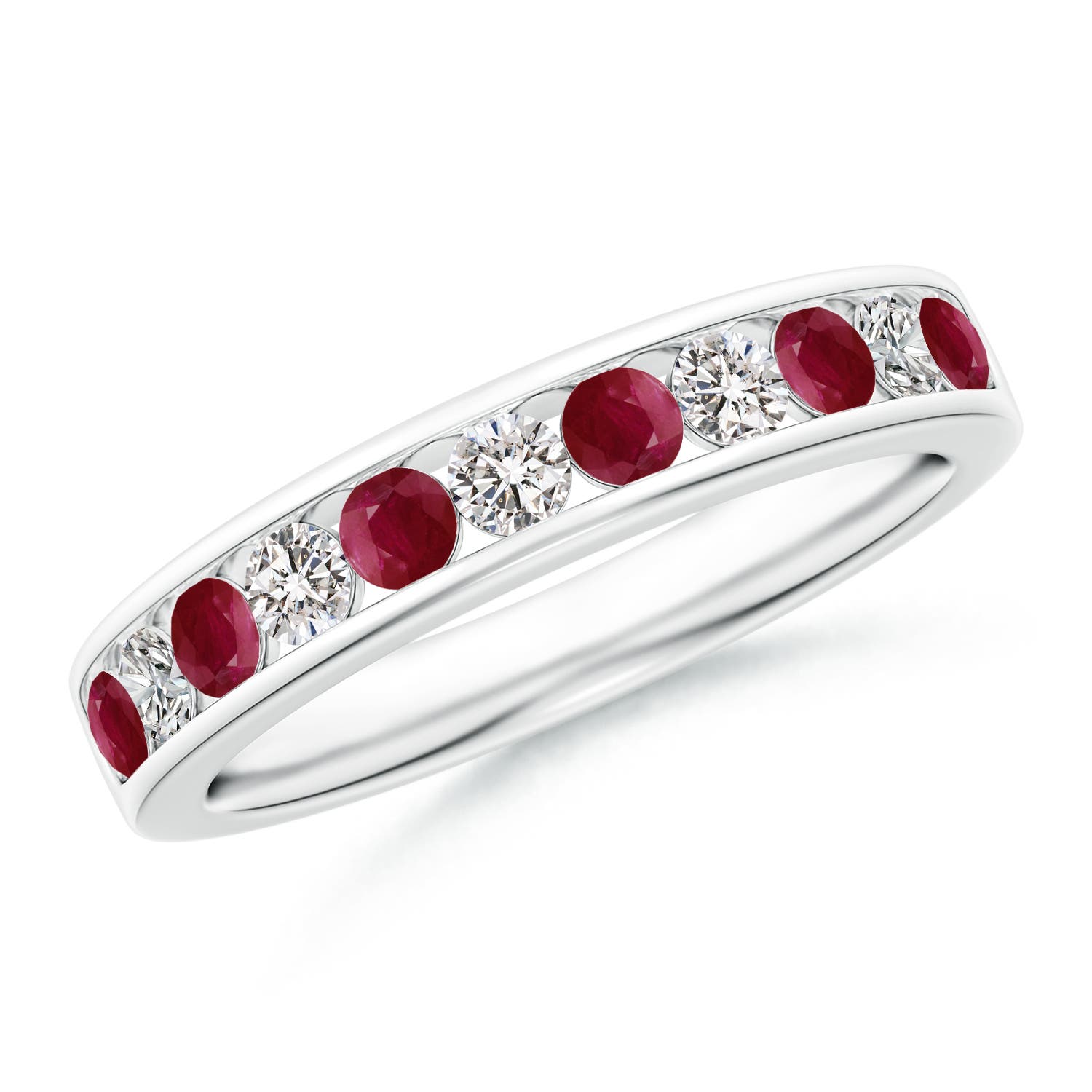 A - Ruby / 0.89 CT / 14 KT White Gold