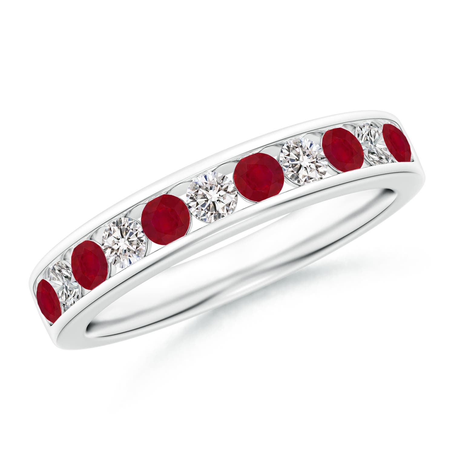 AA - Ruby / 0.89 CT / 14 KT White Gold