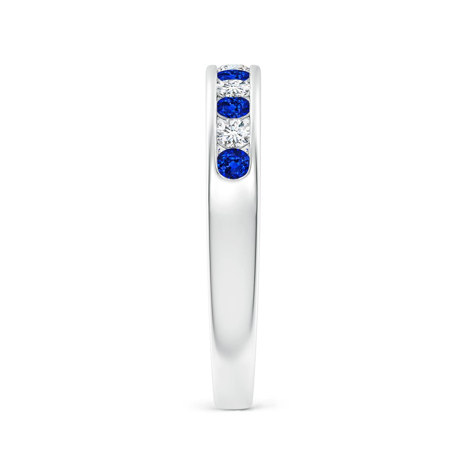 AAAA - Blue Sapphire / 0.53 CT / 14 KT White Gold